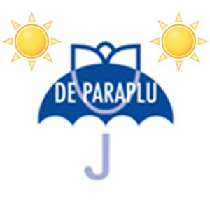 Paraplu met twee zonnetjeskopie
