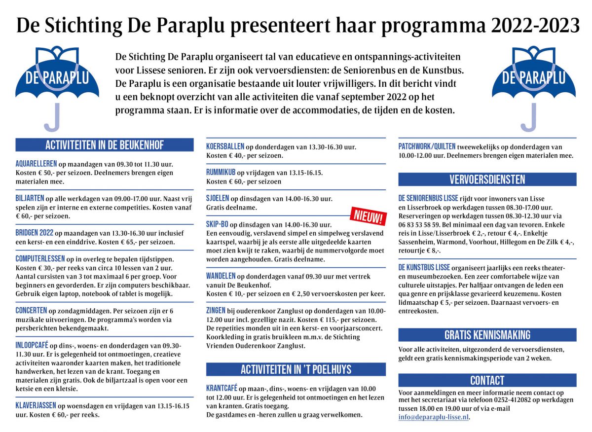advertentie paraplu krant corr sept